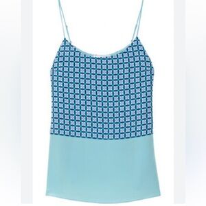 NWT RICHARD NICOLL TENTASTIC, GEOMETRIC PRINT CAMI 100% Silk